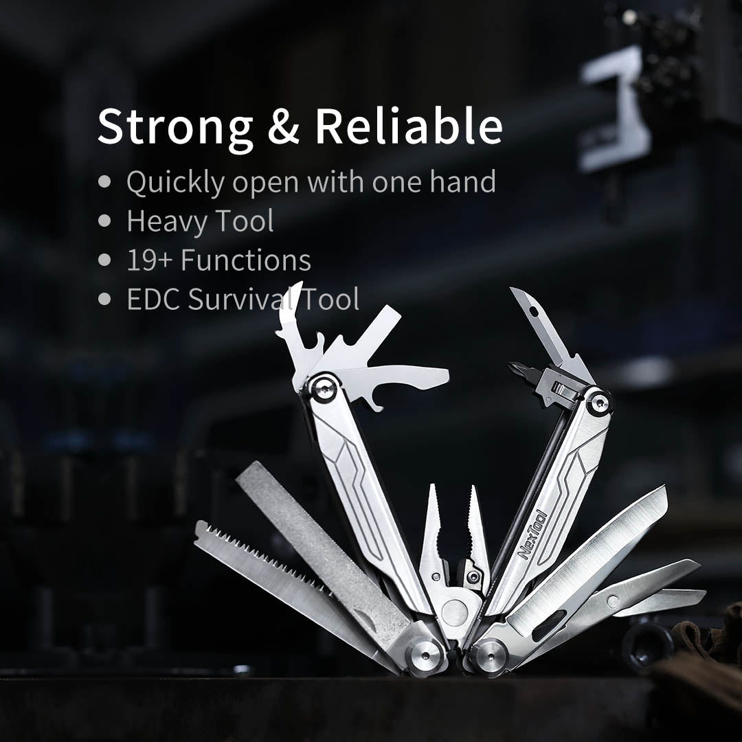 The NexTool Flagship Captain is engineered as a robust, full-featured multi-tool designed for daily utility, outdoor use and maintenance tasks. Built with durable stainless steel construction and precision-machined components, it offers dependable performance across cutting, gripping and fastening applications. www.defenceqstore.com.au