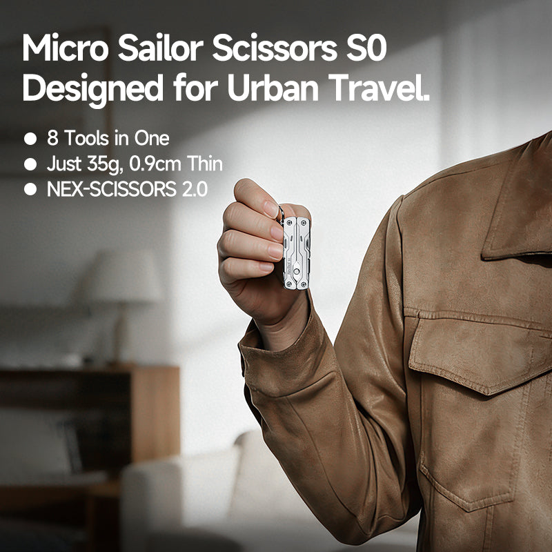 The NexTool Micro Sailor Scissors S0 is engineered as a compact precision cutting tool designed for portability and convenience. Built with stainless steel construction and a folding mechanism for safe storage, it delivers reliable performance in a minimalist format. www.defenceqstore.com.au