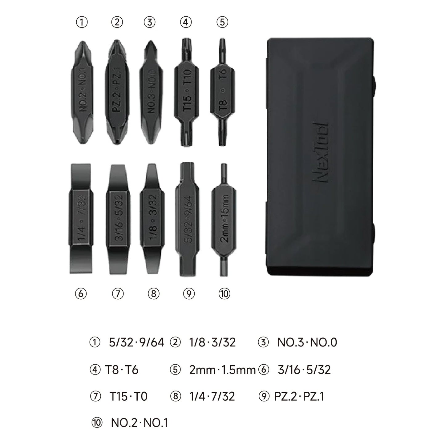 The NexTool Bit Kit is designed to expand the fastening capability of compatible NexTool multi-tools equipped with a bit driver interface. Built for durability and precision, this kit provides a range of commonly used driver bits in a compact and portable format. www.defenceqstore.com.au