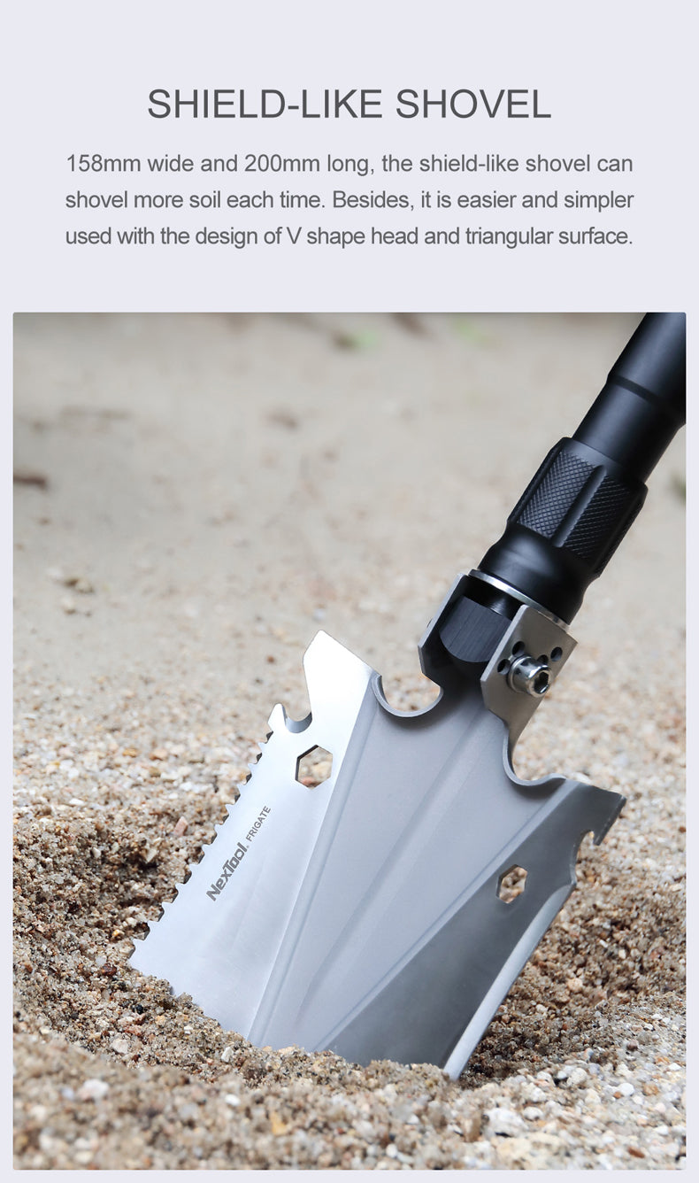 The NexTool Multi-Functional Detachable Shovel is engineered as a versatile outdoor tool system built for durability, portability and adaptability. Designed with a modular detachable handle system, it allows compact storage while delivering full-length functionality when assembled. www.defenceqstore.com.au