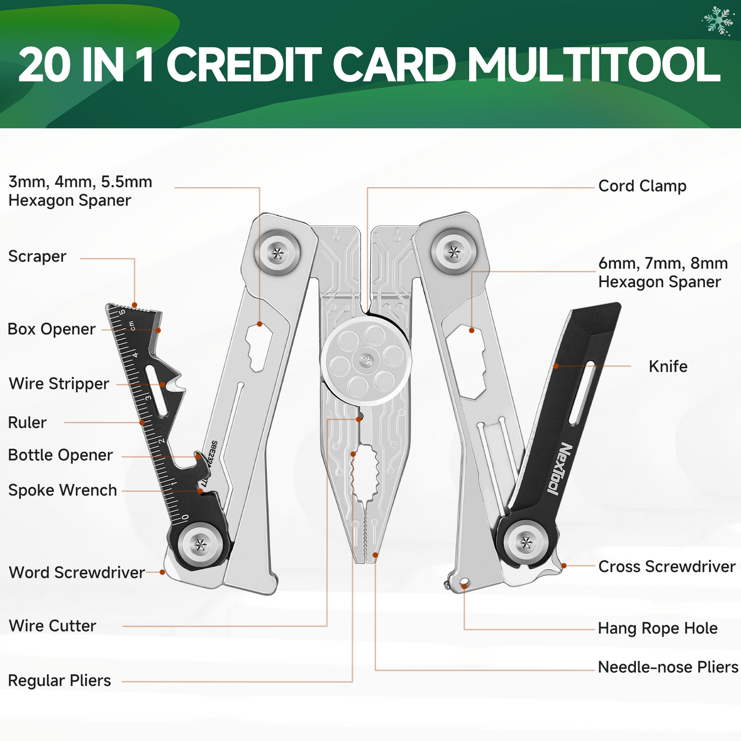 The NexTool Silver Blade EDC Tool is engineered as a minimalist everyday carry cutting solution built for portability and reliability. Designed with a compact folding structure, it delivers practical cutting performance while maintaining a slim and lightweight profile suitable for pocket carry. www.defenceqstore.com.au