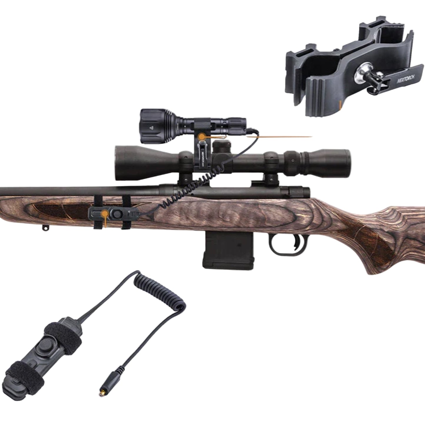 The NEXTORCH T7 MAX was developed together with internationally successful experts for hunting.
This exceptionally powerful hunting lamp has therefore been created out in the field and is highly praised by experienced hunters. www.defenceqstore.com.au