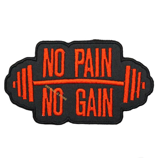 Elevate your gear to the next level with the No Pain No Gain Embroidery Velcro Backed Morale Patch. Easily attach it to any piece of field gear, clothing, or create a unique patch display! Infuse some fun and spookiness into your style today.  Size: 9x5cm  www.defenceqstore.com.au