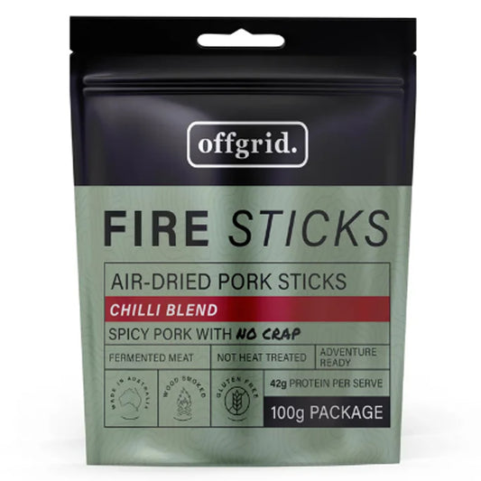 Each pack of Fire Sticks includes two sticks, weighing in at a hearty 95 grams. These flavor-packed delights are designed to keep you fueled and satisfied no matter where your journey takes you. www.defenceqstore.com.au where cadets shop