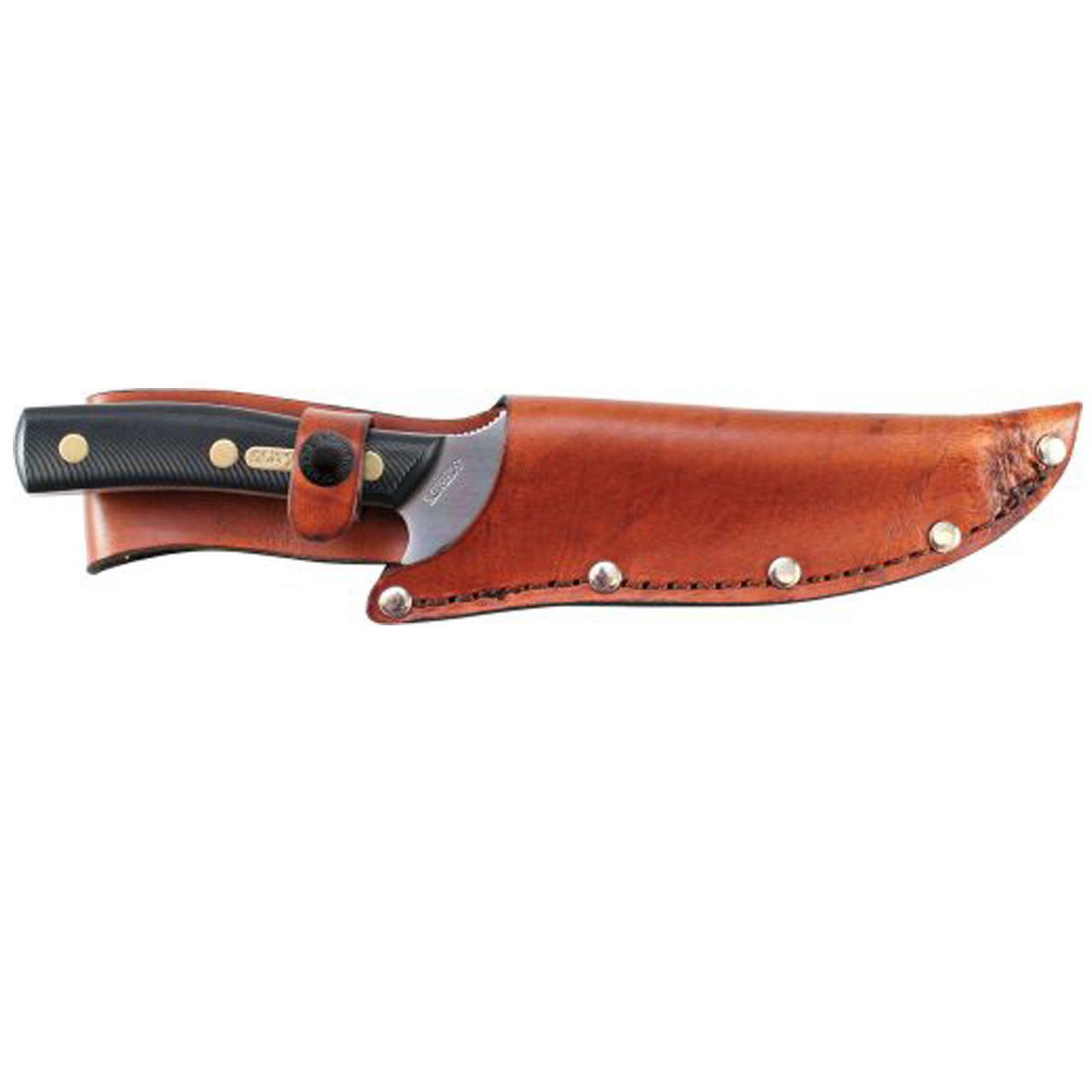 This Old Timer Deerslayer Knife is a great tool to take along on hunting trips. It features a stainless steel satin finish clip point blade. The full tang blade is clad with polymer composite scales, and nickel silver rivet construction. The Deerslayer comes with a leather sheath. www.defenceqstore.com.au