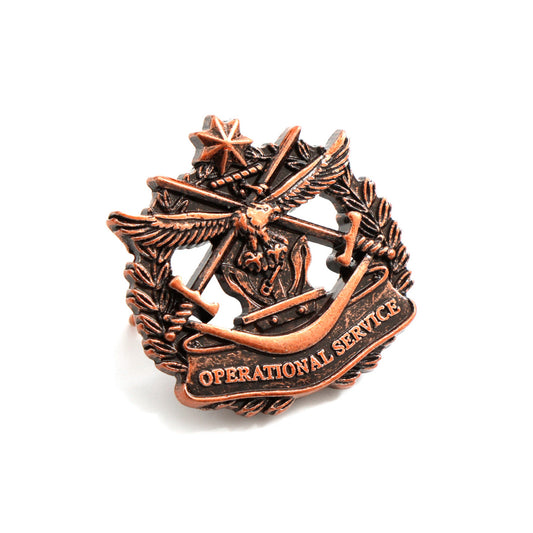This replica of the Operational Service badge is a must-have for any collector or individual looking to add a touch of distinction to their lapel. www.defenceqstore.com.au