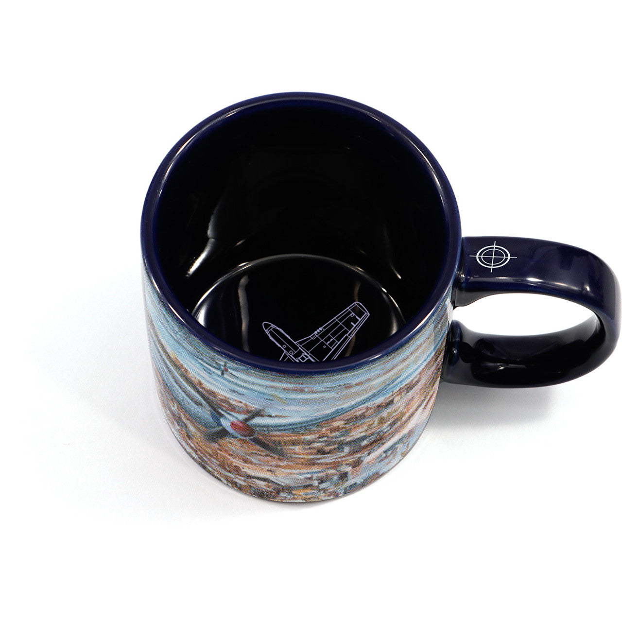 With only 1000 mugs available worldwide, it is a rare find. The mug showcases Drew Harrison's masterpiece, "Cutting the Lines," along with a schematic of the aircraft in the base. Made from durable ceramic with an easy-grip handle and scratch-resistant finish, this mug is perfect for enjoying both hot and cold beverages. www.defenceqstore.com.au