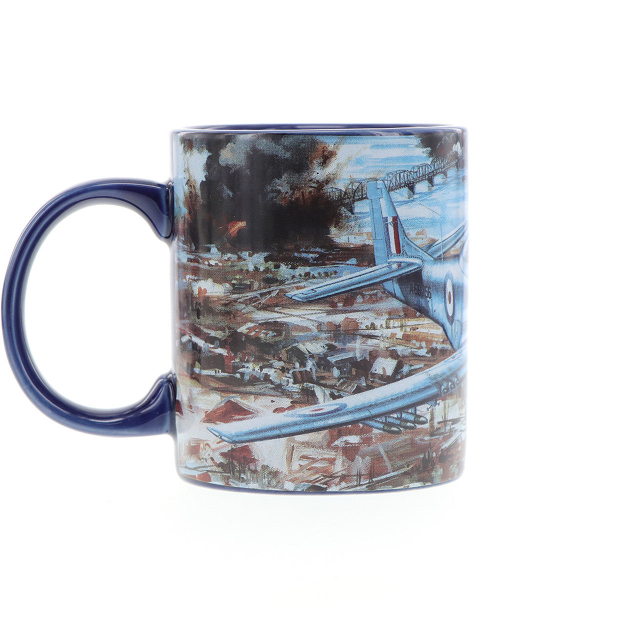 With only 1000 mugs available worldwide, it is a rare find. The mug showcases Drew Harrison's masterpiece, "Cutting the Lines," along with a schematic of the aircraft in the base. Made from durable ceramic with an easy-grip handle and scratch-resistant finish, this mug is perfect for enjoying both hot and cold beverages. www.defenceqstore.com.au