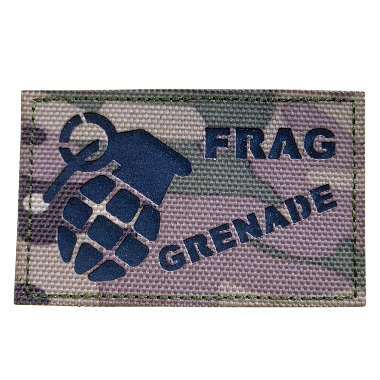 Inspire with the power of the Frag Grenade Laser Cut Patch! This hook and loop backed patch measures 5x8cm, and comes in a vibrant Multicam design to add flair to any patch collection. Both the hook and loop backing are provided for easy attachment. Don't miss out on this must-have addition to your collection! www.defenceqstore.com.au