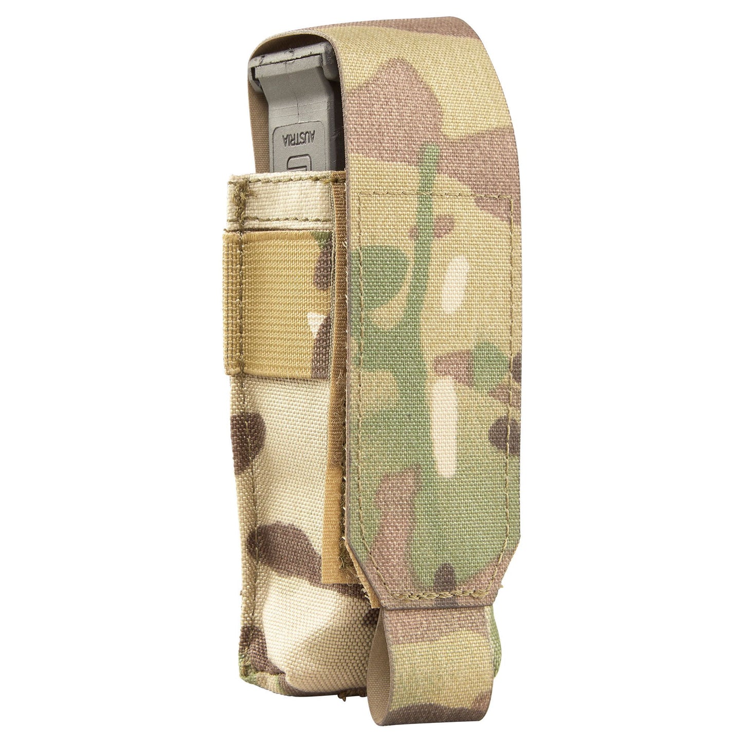 The PLATATAC HW Single Pistol Mag pouch is a durable yet ultra lightweight option to carry a one single or double-stack pistol magazine. At one PALS column wide, it easily attaches via MOLLE to a range of belts and vests. www.defenceqstore.com.au