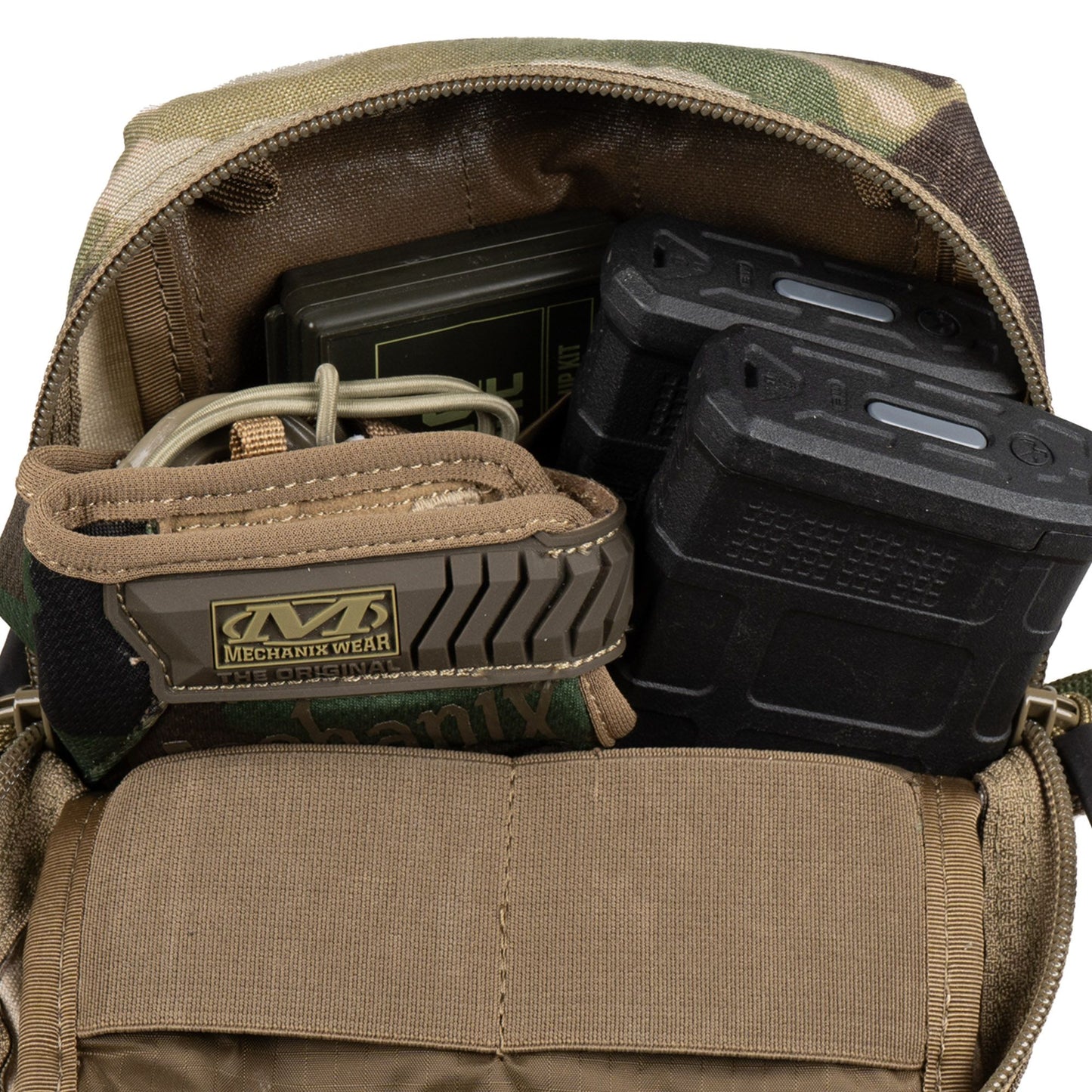 The Platatac LC Accessories Small V5 pouch is a versatile GP/utility pouch designed to hold a variety of items items. It features internal elastic loops and a lightweight open top pocket, as well as two small zippered pockets on the front for various smaller items. www.defenceqstore.com.au where the army shops