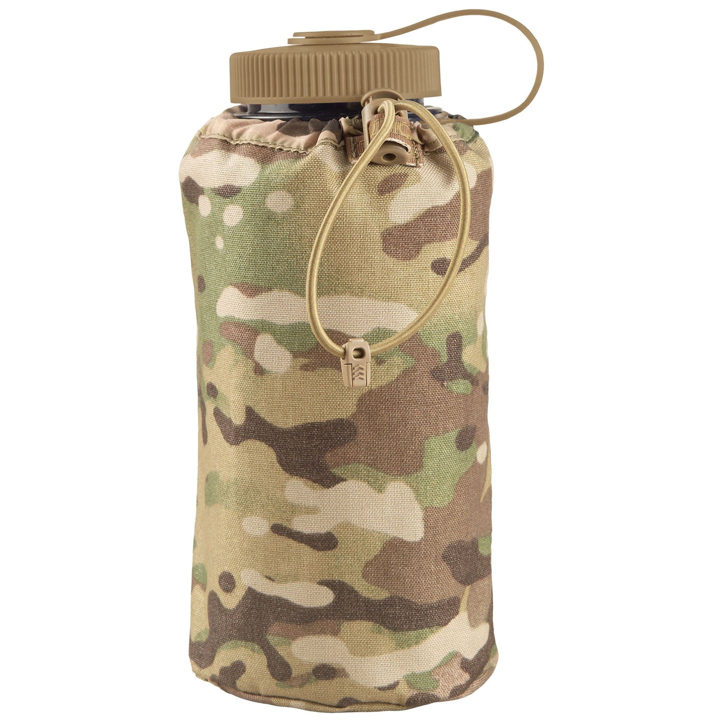 The Nalgene Bottle Pouch is designed to hold a 32oz wide or narrow mouth Nalgene 1L bottle, a 1L flask. It features a bungee drawcord to secure the water bottle. www.defenceqstore.com.au