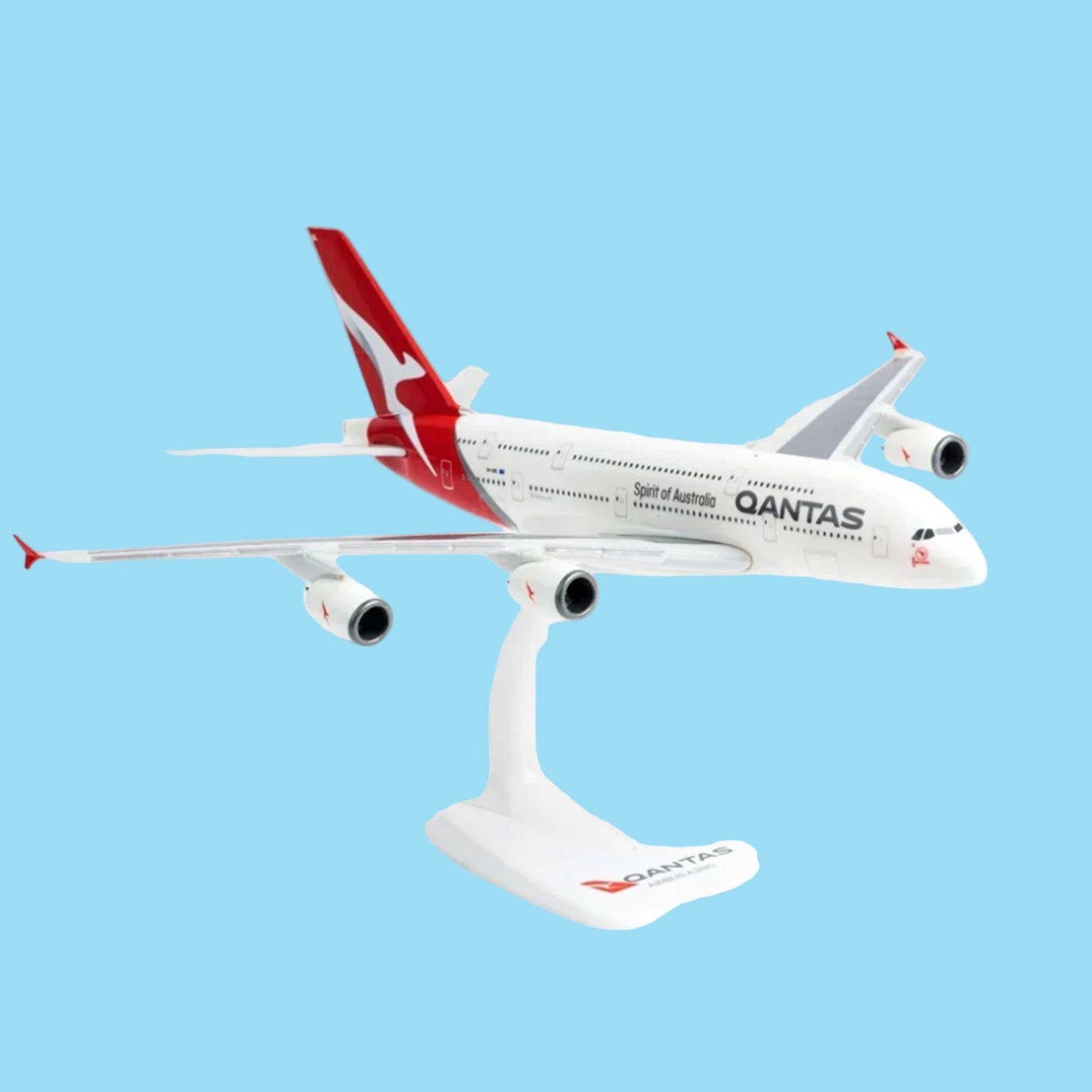 Command your display with this magnificent 1/250 scale A380 from PPC, showcasing Qantas's contemporary new livery on the world's largest passenger airliner. This expertly crafted collectible merges cutting-edge design with aviation's most iconic wide-body aircraft, rendered with exceptional detail and authenticity.  www.defenceqstore.com.au