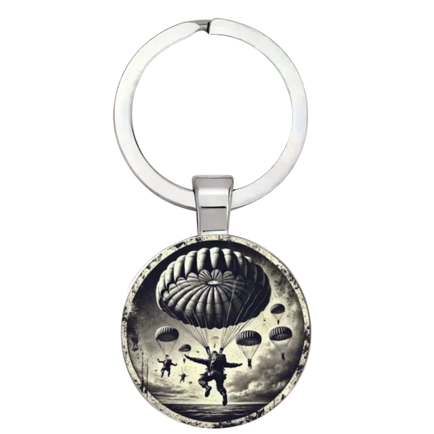Carry a piece of airborne pride with this striking full-colour Paratroopers Keyring. Featuring an iconic incoming paratroopers design, it's the perfect way to honour those who serve with courage and precision. Compact yet impactful, this distinctive keyring lets you display your admiration wherever you go. A meaningful accessory for supporters, veterans, and enthusiasts alike. www.defenceqstore.com.au