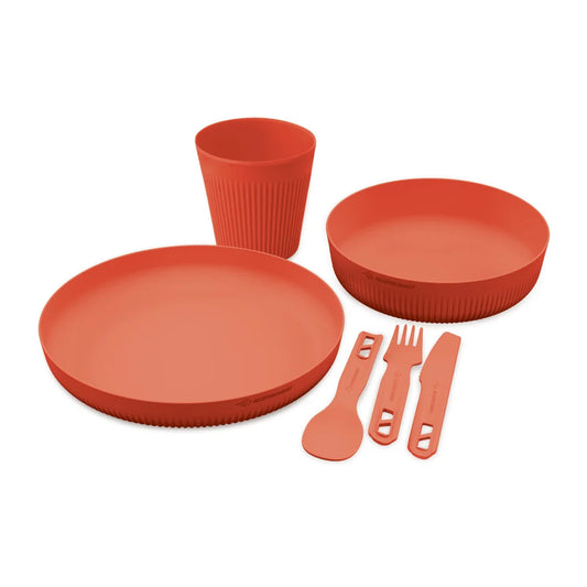 Light, strong and packable, the 6-piece Passage Dinnerware Set offers typical Sea to Summit functionality. Cool Grip sidewalls allow the user to hold the bowl and cup firmly, even when the contents are hot. www.defenceqstore.com.au