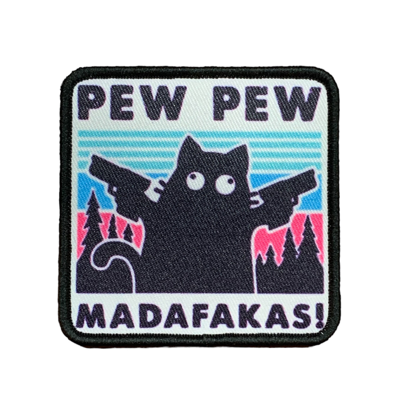 Pew Pew Madafaks Blue Woven Embroidery Velcro Backed Morale Patch Pew Pew Madafaks Blue Woven Embroidery Velcro Backed Morale Patch