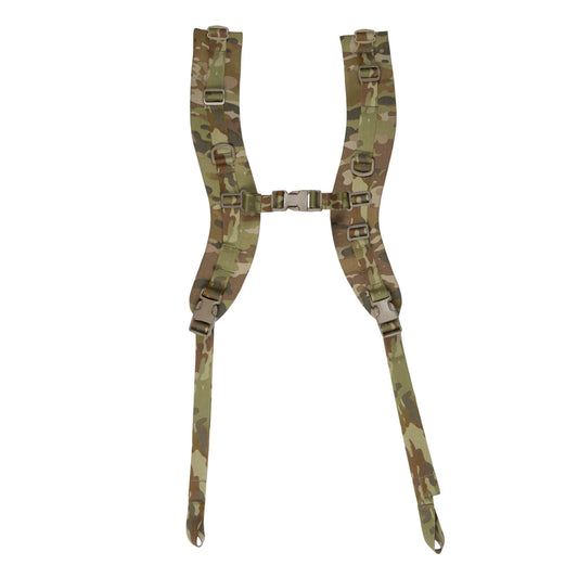 Classic ALICE straps modified to work on both 1606 ALICE frames. These straps are softer across the shoulders and smaller in width to stop the straps rubbing on your neck. www.defenceqstore.com.au
