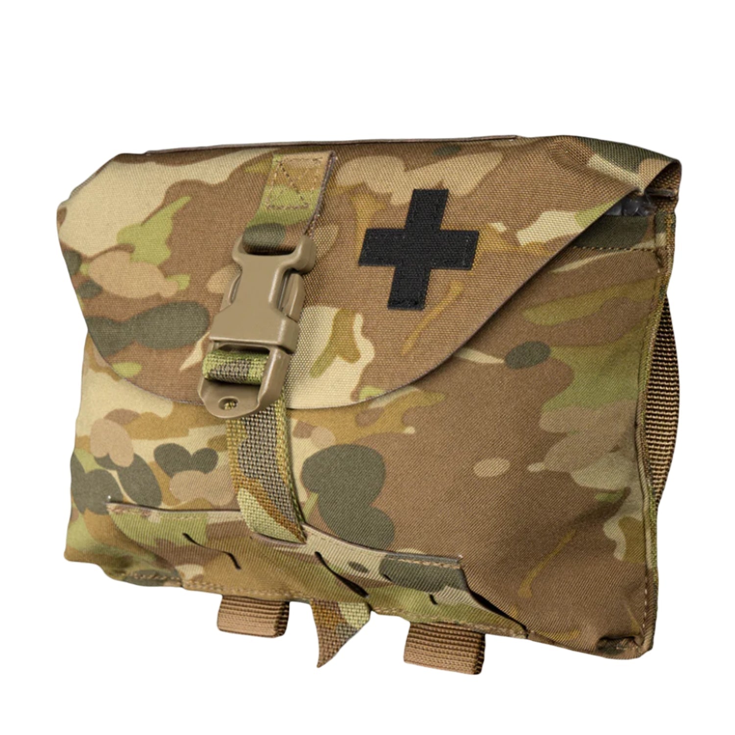 The Platatac ASAD First Line Belt IFAK is a compact, belt-mounted medical pouch designed for fast access and minimal bulk. Optimised for wear in the small of the back and mounted upside down, it keeps lifesaving medical essentials within easy reach—without interfering with your movement or other gear. www.defenceqstore.com.au