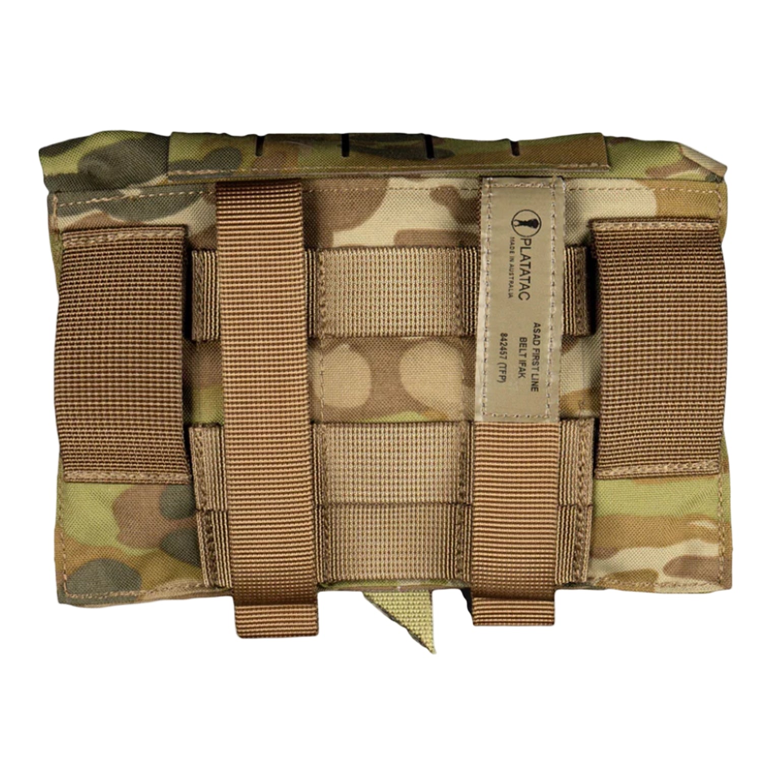 The Platatac ASAD First Line Belt IFAK is a compact, belt-mounted medical pouch designed for fast access and minimal bulk. Optimised for wear in the small of the back and mounted upside down, it keeps lifesaving medical essentials within easy reach—without interfering with your movement or other gear. www.defenceqstore.com.au
