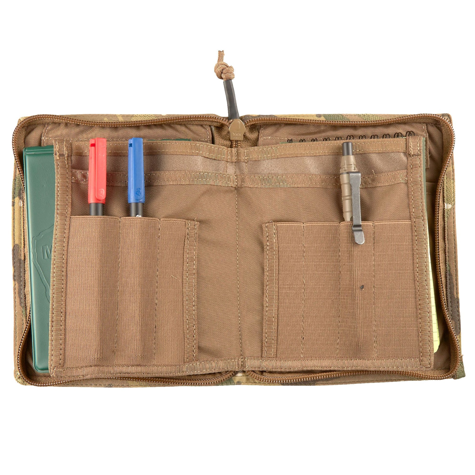 With multiple sleeves and pockets, the Platatac Brit Zip side opening field notebook cover is ideal for junior leaders and commanders to keep orders notes, tab data, SOP’s, radio freqs and any other mission critical information all in one location and for making you look like an admin jet. www.defenceqstore.com.au