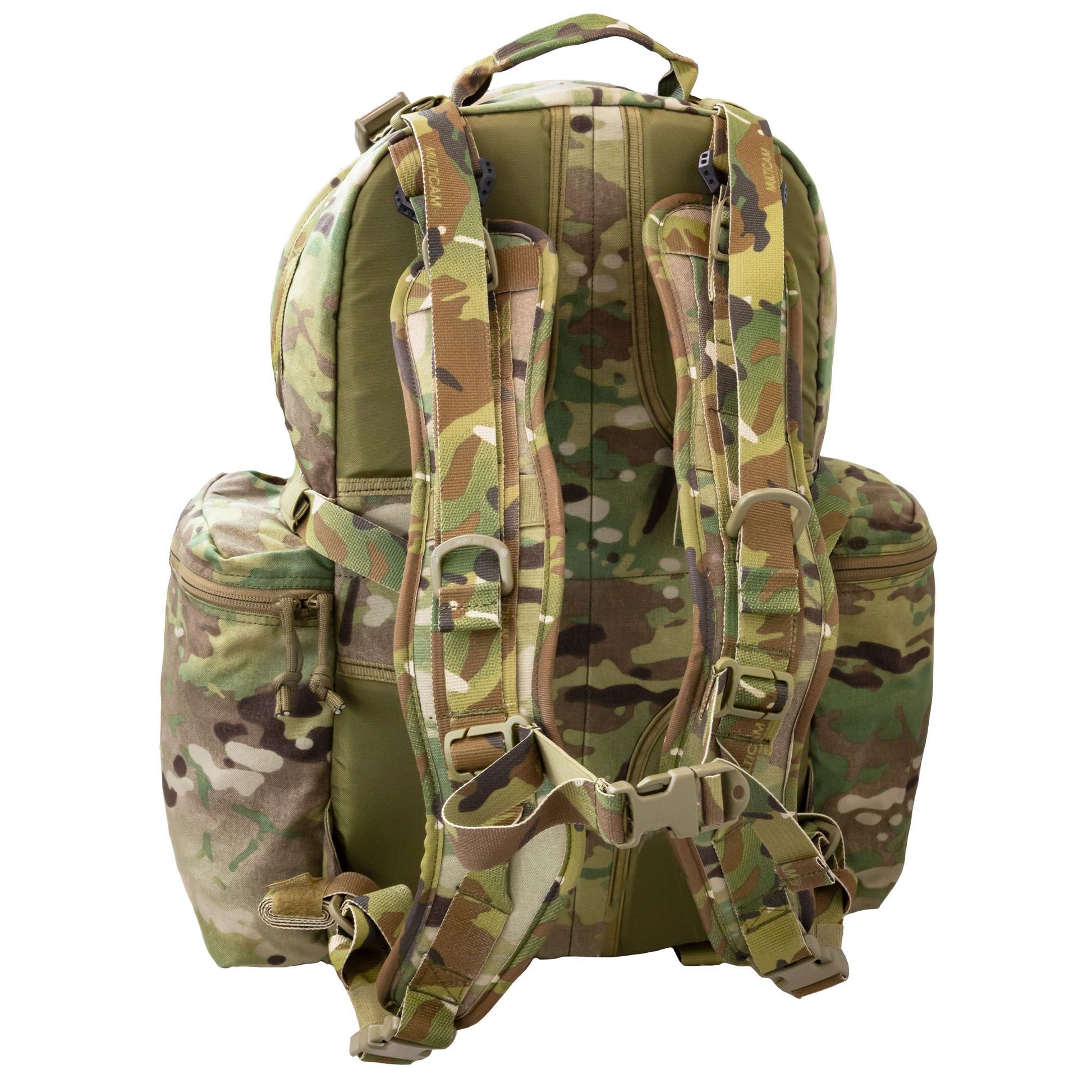 The built-in cradle in front comfortably fits a helmet or can be used as a storage compartment for clothing or other medium-size mission critical necessities. The cradle also features Velcro and non-Velcro MOLLE attachment points in front. www.defenceqstore.com.au