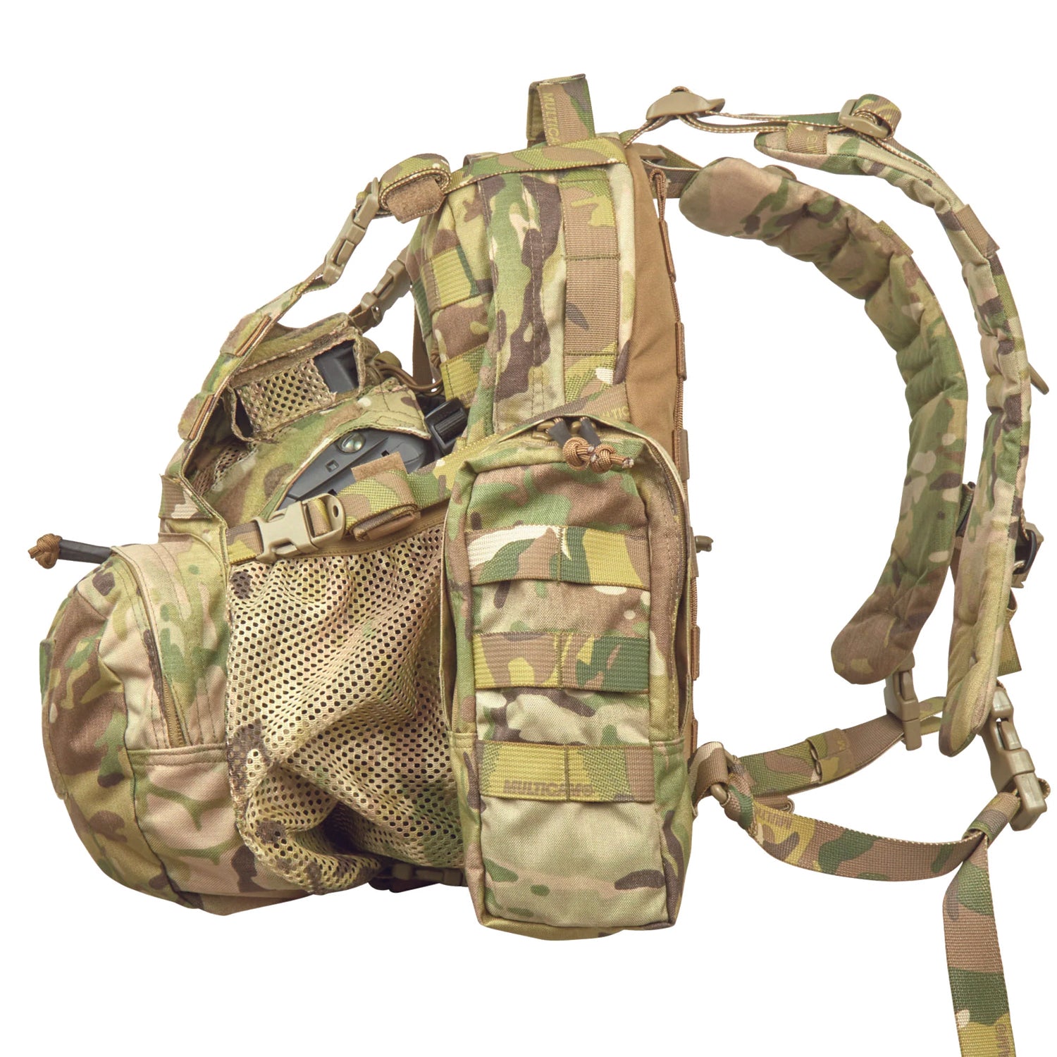The Platatac Bullock Echo V4 is the newest addition to our small assault/combat sustainment pack range. Being slightly larger than its predecessor, it offers more room to carry your mission-specific gear. It can be worn with the padded shoulder straps (included) or it can be attached to an armour carrier via the MOLLE on the back. www.defenceqstore.com.au