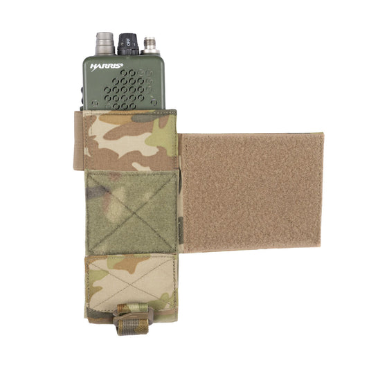 The PLATATAC Cummerbund Adjustable 152 Pouch has been designed to attach to the back panel under the cummerbund of most plate carriers, ADF issue TBAS or similar body armour platforms, allowing the user to securely wear an AN/PRC 152 radio with or without GPS module against the body without sacrificing PALS. www.defenceqstore.com.au