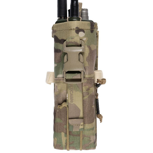 This pouch has been designed to securely hold an AN/PRC-152 Multiband Handheld Radio, with or without GPS module. The pouch has a drop-down feature for quick access to the screen and control panel of the radio without removing the radio. The zip at the bottom allows you to change out the battery quickly without having to disconnect any cables and head-sets. www.defenceqstore.com.au