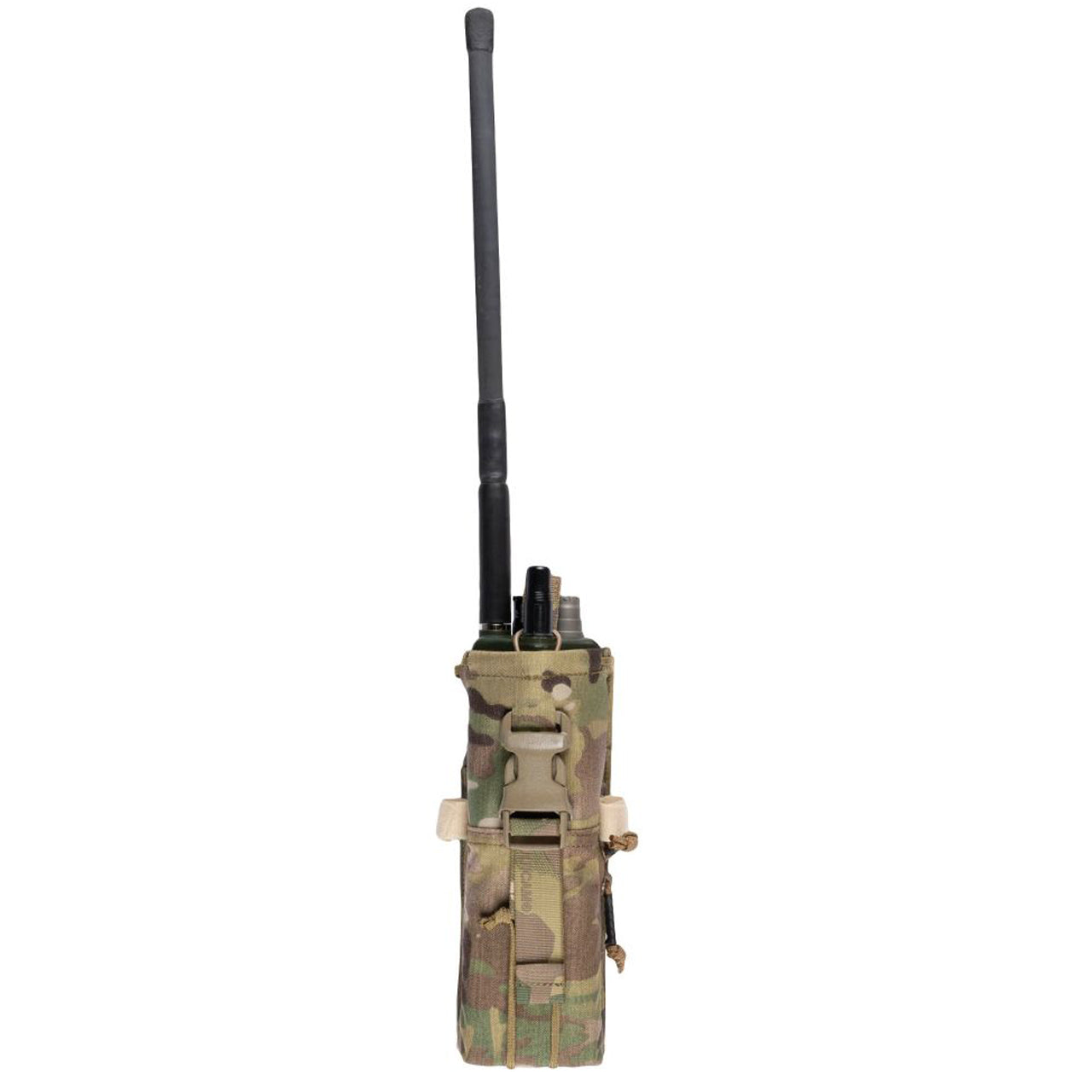 This pouch has been designed to securely hold an AN/PRC-152 Multiband Handheld Radio, with or without GPS module. The pouch has a drop-down feature for quick access to the screen and control panel of the radio without removing the radio. The zip at the bottom allows you to change out the battery quickly without having to disconnect any cables and head-sets. www.defenceqstore.com.au