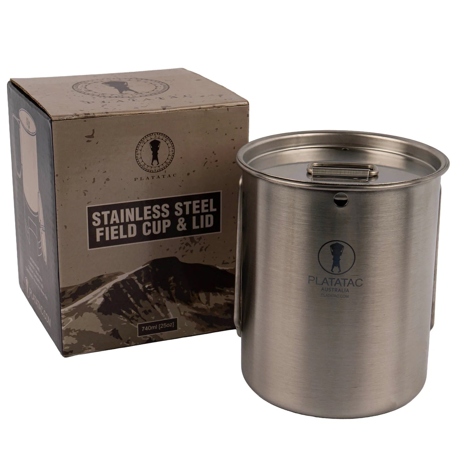 A compact, no-nonsense system for hot drinks, hydration, and sustainment in the field.

1 x Platatac Stainless Steel Field Cup

1 x Field Cup Cooker

1 x 1 Litre Rapid Fill Water Bottle

2 x sachets of Contact Coffee Co. coffee 
www.defenceqstore.com.au