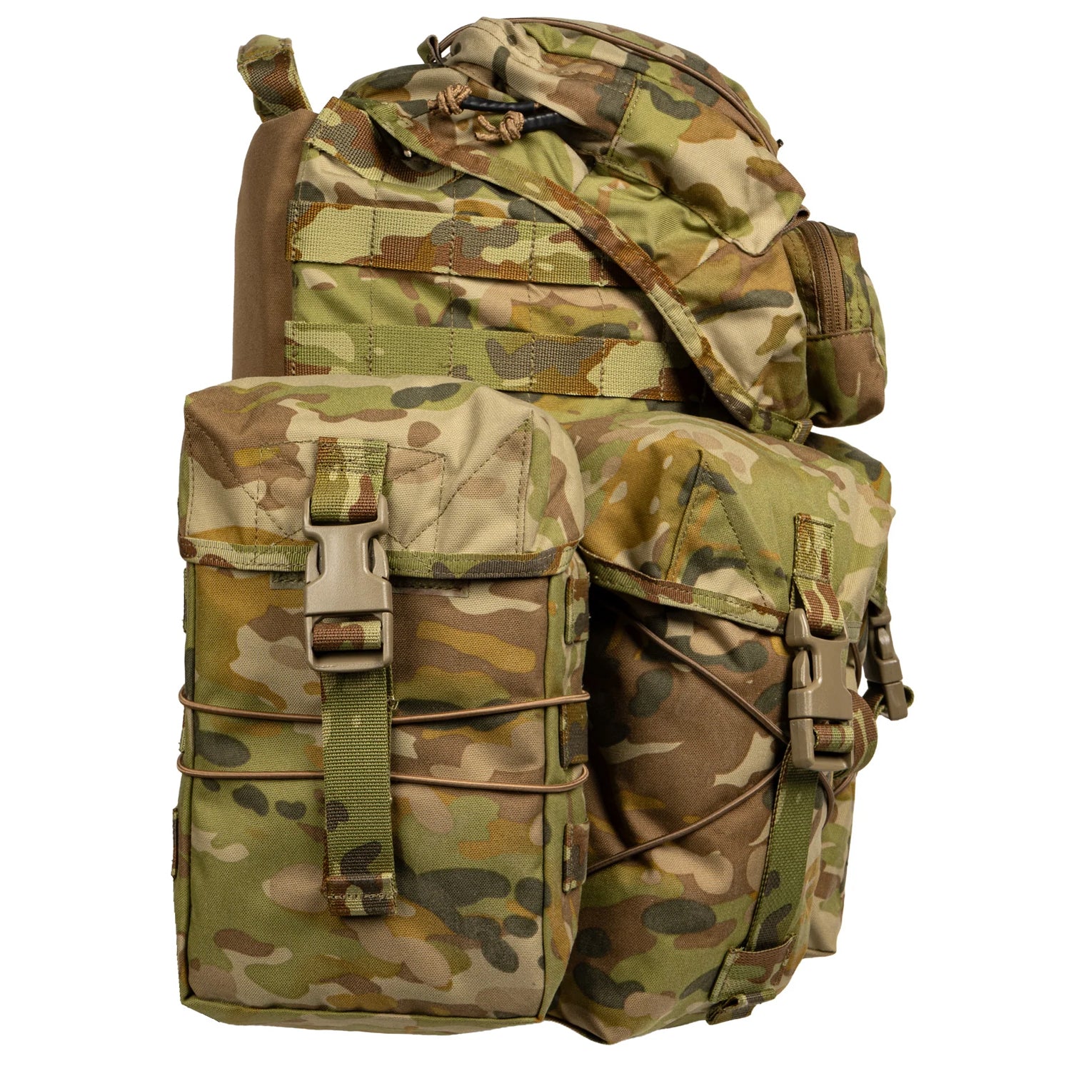 Sized to carry a full ration pack, 2-litre water bottle, or essential sustainment and cold weather items, the GP RATS 2L mounts securely to any PALS-compatible platform. It integrates particularly well with packs, providing clean, accessible external storage for equipment that needs to be reached quickly. www.defenceqstore.com.au