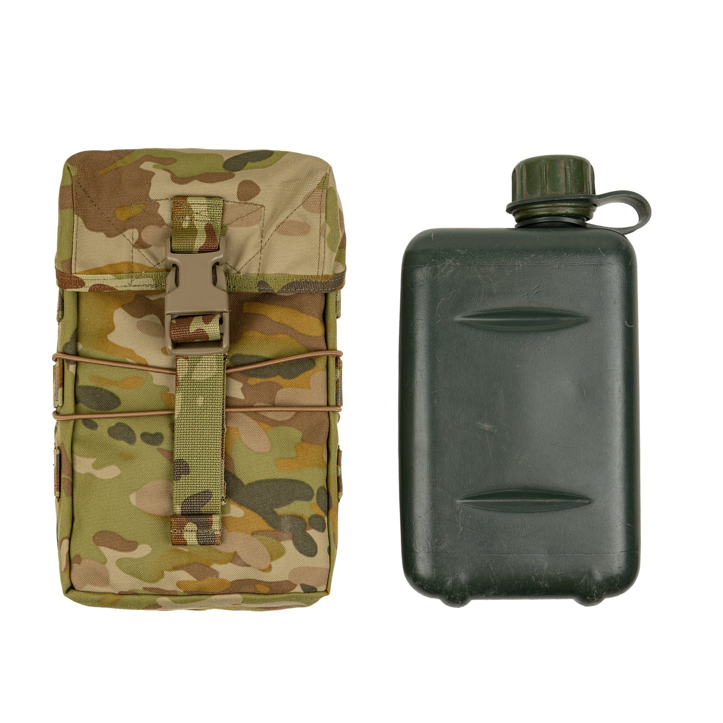 Sized to carry a full ration pack, 2-litre water bottle, or essential sustainment and cold weather items, the GP RATS 2L mounts securely to any PALS-compatible platform. It integrates particularly well with packs, providing clean, accessible external storage for equipment that needs to be reached quickly. www.defenceqstore.com.au