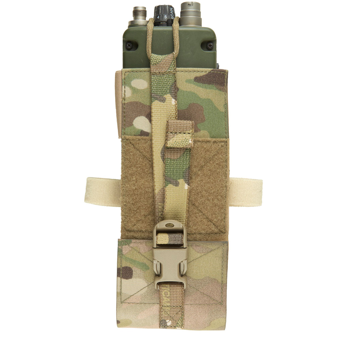 This pouch has been designed securely hold AN/PRC-152 Multiband Handheld Radio with or without GPS module. The pouch can be adjusted in height for when the user is operating with a battery splitter. www.defenceqstore.com.au