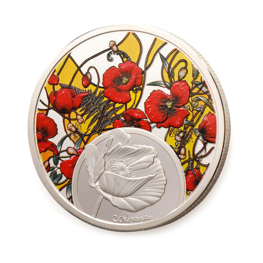 A striking medallion bringing together beautiful commemorative touches with stunning artwork to create a wonderful addition to any collection. Featuring the vibrant poppies from the moving painting by Australian artist Adriana Seserko, this beautiful medallion is a moving addition to any collection. www.defenceqstore.com.au