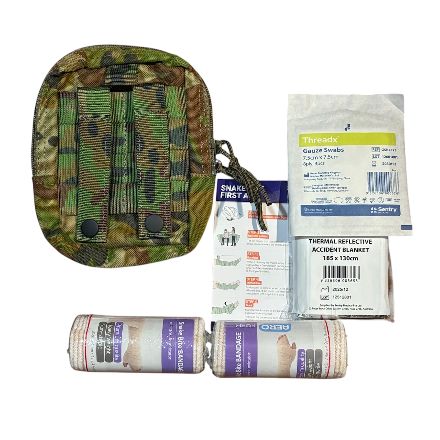 This Premium Snake Bite Kit is a must-have for anyone who values safety and preparedness. It includes all the necessary first aid supplies to effectively aid someone who has been bitten by a snake.www.defenceqstore.com.au