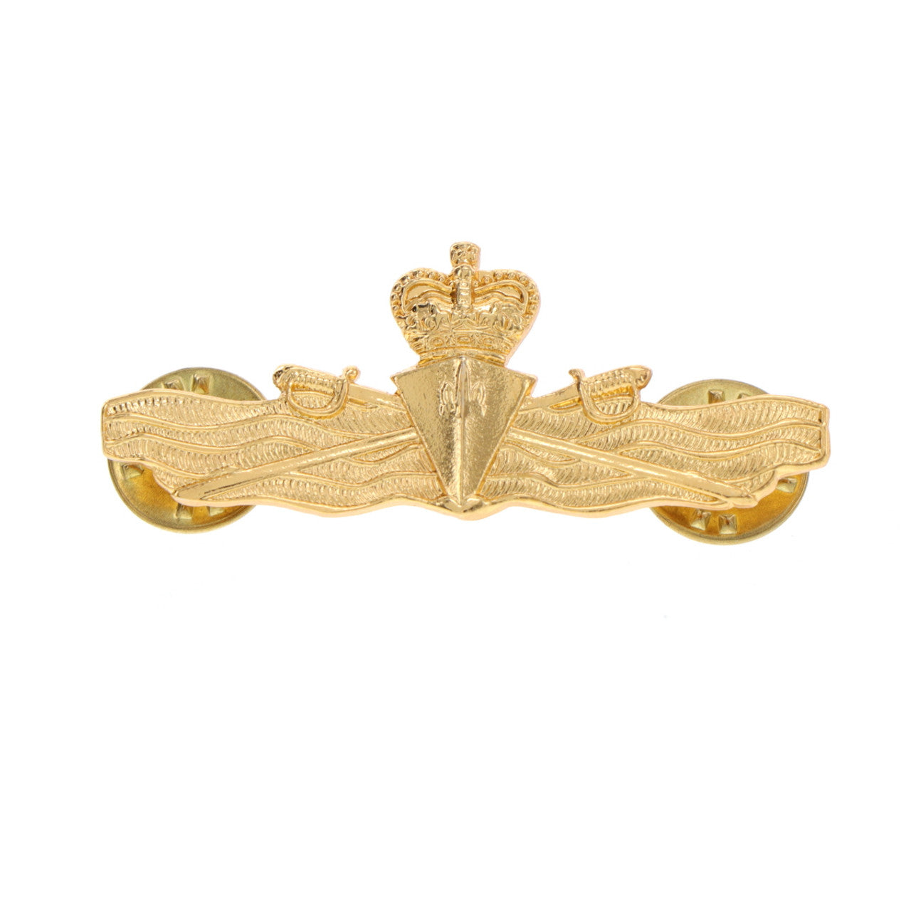 Experience the excellence of the Principal Warfare Officer Gold Badge. This perfectly sized badge is adorned with two butterfly clutch pins, making it ready to wear today. Available now, order yours and proudly display your dedication to the highest standards of warfare. www.defenceqstore.com.au