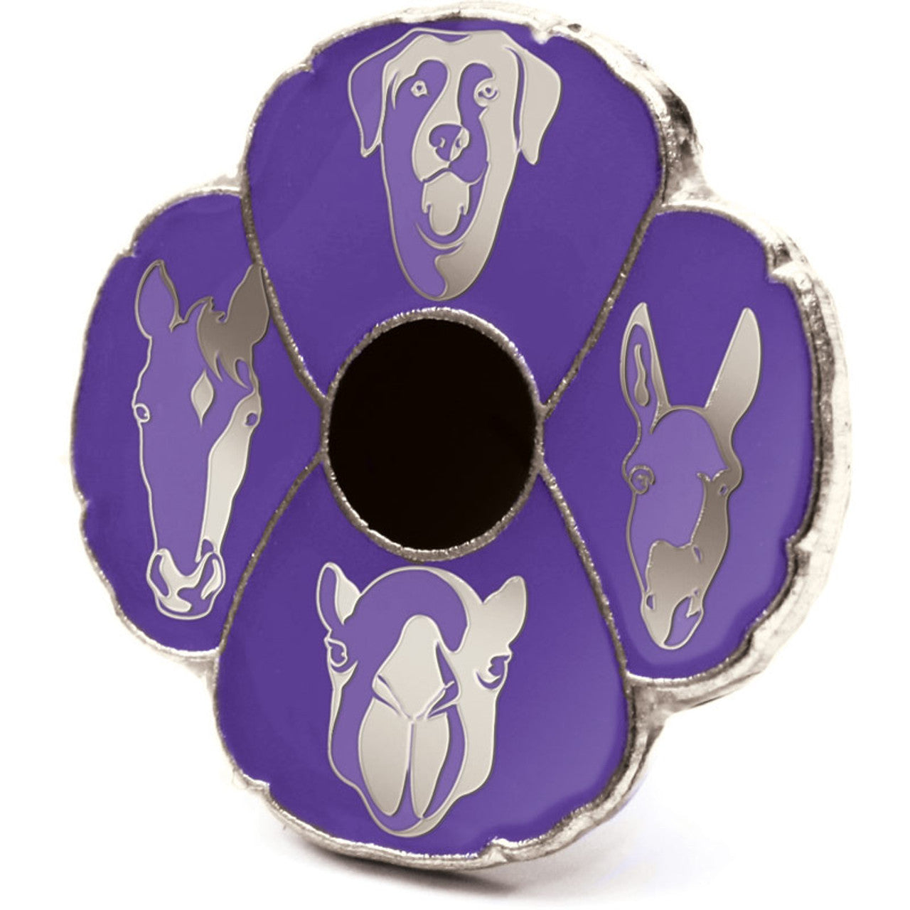 Introducing the Purple Poppy Badge - a heartfelt tribute to the brave animals who served in war. This 25mm badge comes beautifully presented on a 90 x 50mm double-sided full-colour printed message card, enclosed in a protective cello bag. www.defenceqstore.com.au