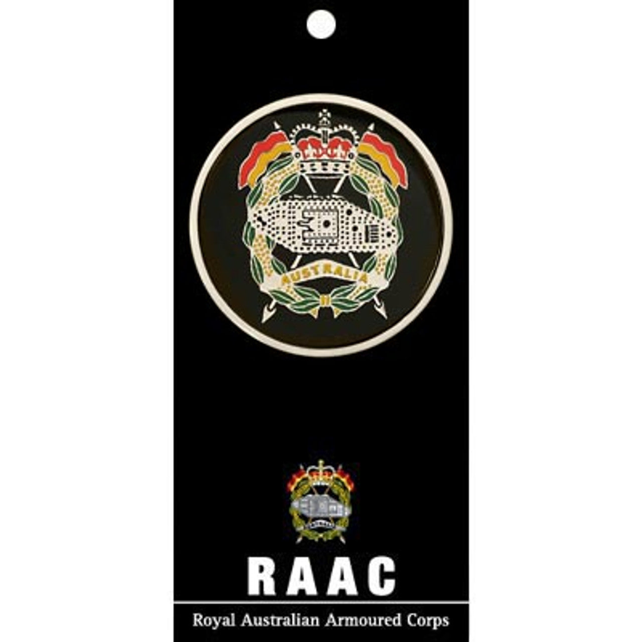 This regal 48mm full-colour enamel medallion from The Royal Australian Armoured Corps (RAAC) is sure to captivate the viewer and prompt fascinating discourse from all who admire it. www.defenceqstore.com.au