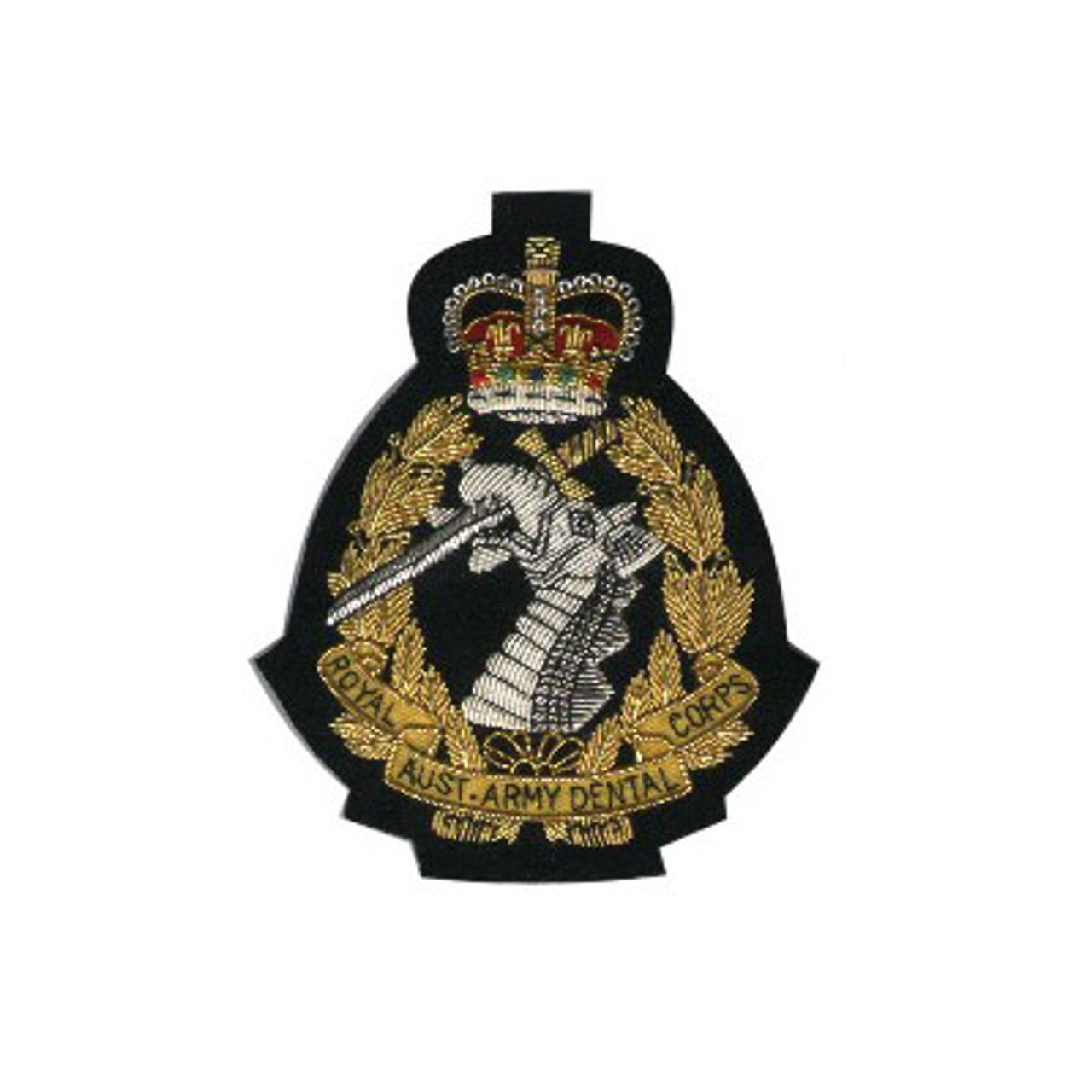 A remarkable RAADC Bullion Pocket Badge brings a touch of class to your ensemble - whether it's on a blazer, a bag, or anywhere you see fit. Show off the flashy 80x80mm size with confidence, thanks to the secure butterfly catches keeping it in place. www.defenceqstore.com.au