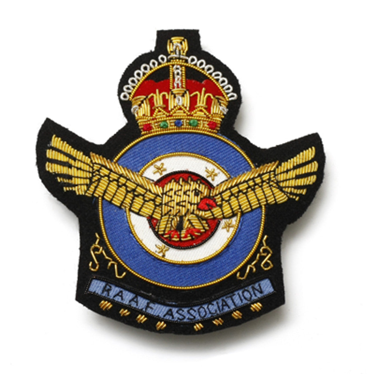 The RAAF Association Bullion Pocket Badge is the perfect accessory to add a touch of style and sophistication to your blazer, bag, or any other item you desire. This badge is a must-have for military enthusiasts and fashion-forward individuals alike. www.defenceqstore.com.au