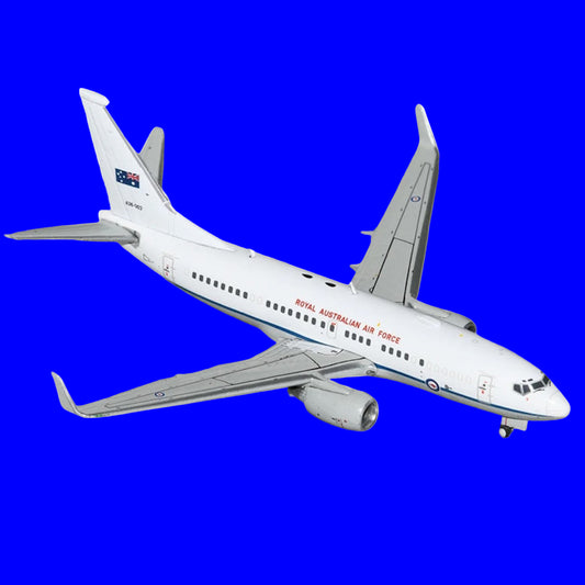 Celebrate a century of Australian aviation excellence with this striking 1/200 scale B737-700S from Gemini Jets, featuring the iconic RAAF '100 Years' livery on aircraft A36-001. www.defenceqstore.com.au