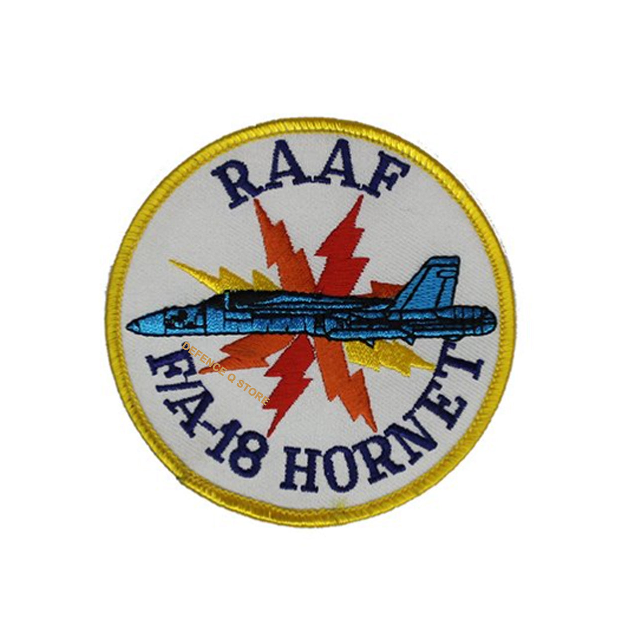 Experience the power and glory of the RAAF F/A-18 Hornet Lightning Patch! This stunning 9cm patch will take your love for aviation to new heights. Let it inspire you with its sleek design and representation of the elite fighter jet. Show your support for the RAAF and add this patch to your collection today. www.defenceqstore.com.au