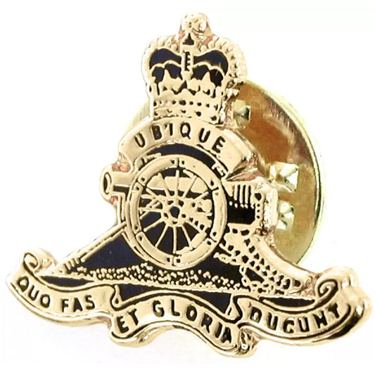 The Royal Regiment of Australian Artillery (RAA) 20mm lapel pin is the perfect accessory for military enthusiasts. This gold-plated lapel pin is not only a symbol of pride but also a stylish addition to your jacket or cap. www.defenceqstore.com.au