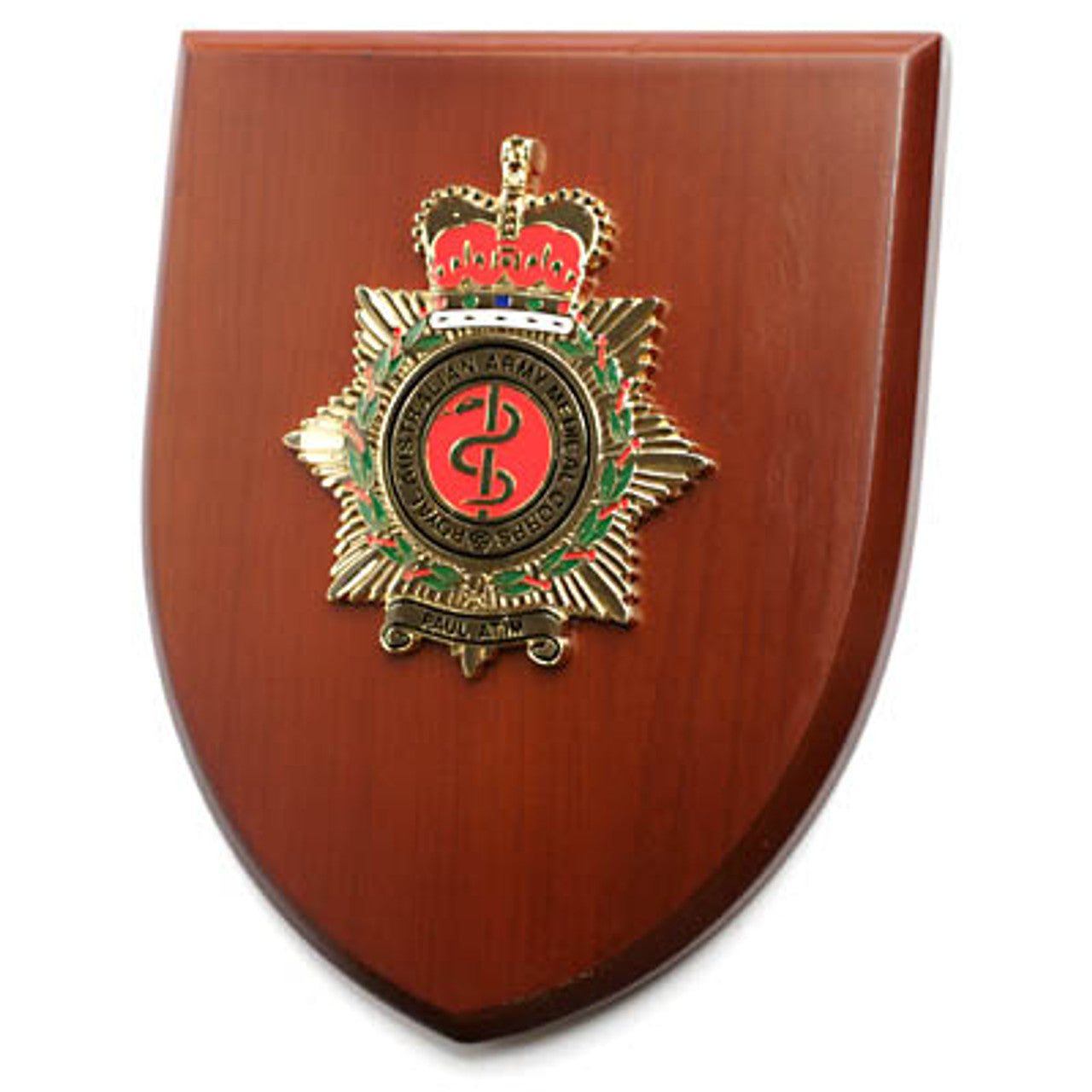 An Exceptional Royal Australian Army Medical Corps (RAAMC) Plaque is now available for order. This stunning plaque showcases a 100mm full colour enamel crest, elegantly placed on a 200x160mm timber finish shield. www.defenceqstore.com.au