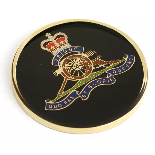 The regal Royal Regiment of Australian Artillery (RAA) Medallion boasts a breathtaking 48mm full-colour enamel design, certain to inspire awe whenever it is displayed or presented to another. www.defenceqstore.com.au