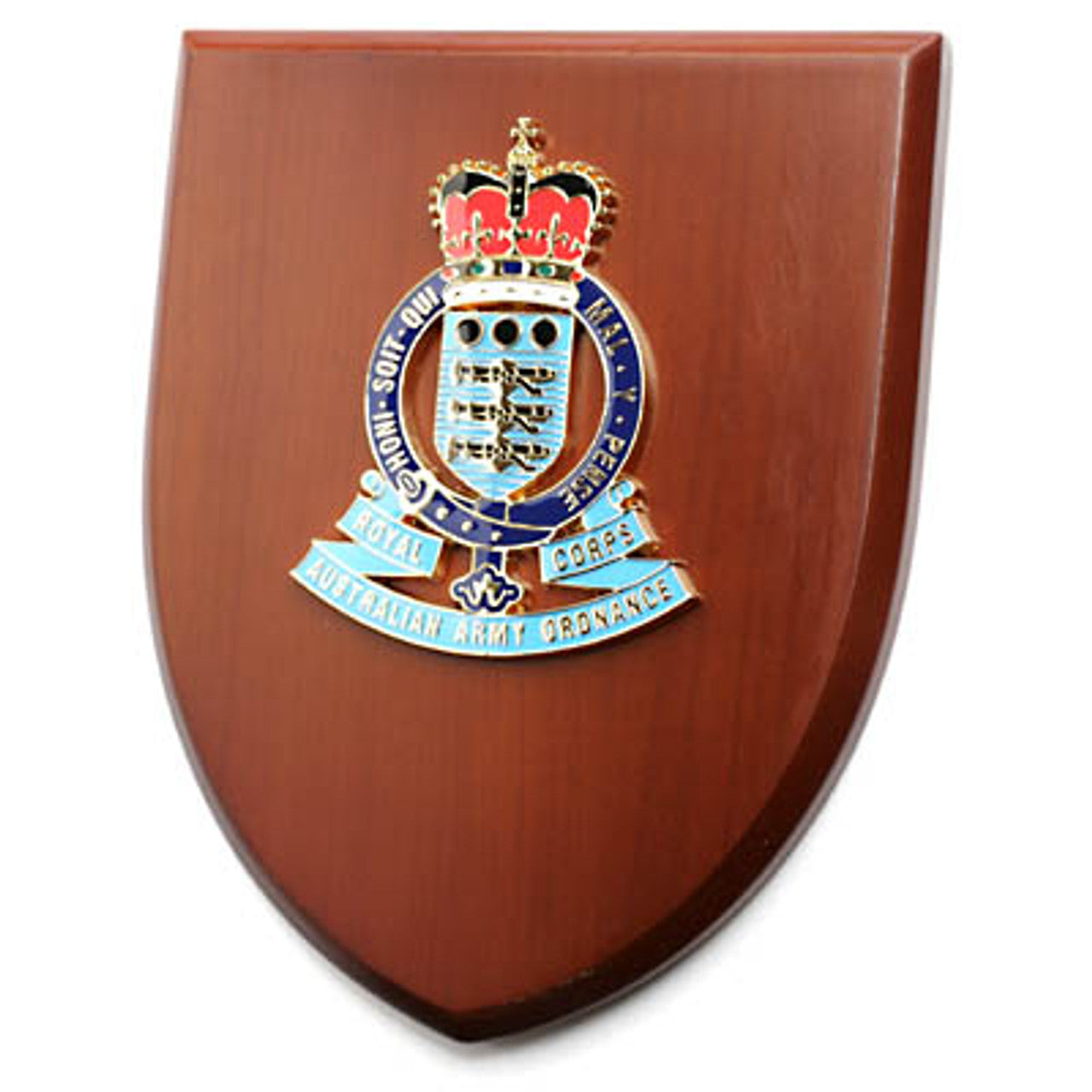 An Exceptional Royal Australian Army Ordnance Corps (RAAOC) Plaque is now available for order. This exquisite plaque showcases a stunning 100mm full colour enamel crest, elegantly placed on a 200x160mm timber finish shield. www.defenceqstore.com.au