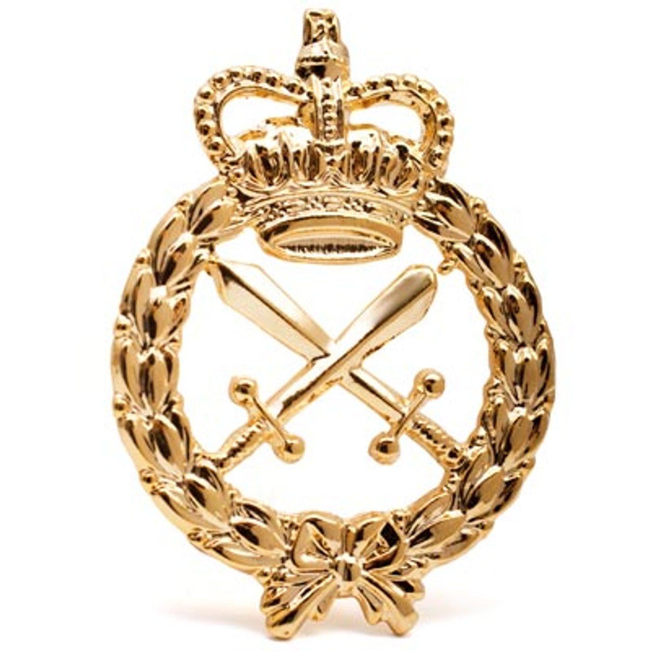 This sensational badge is the perfect accessory for anyone looking to show their support for the Royal Australian Corps of Military Police. Made from high-quality metal, this gold hat badge is designed to fit perfectly wherever it's displayed. www.defenceqstore.com.au