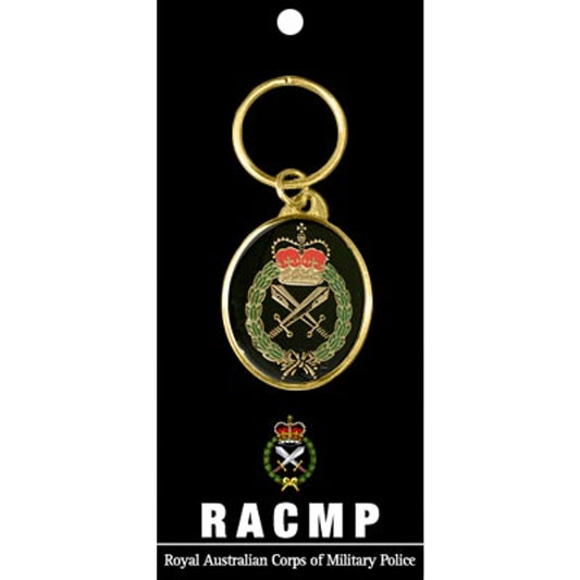 Lend a bit of bling to your keychain with this 40mm gold-plated Royal Australian Corps of Military Police (RACMP) key ring! Keep your keys organized, and your conversations lit - it's the perfect way to show off your style! www.defenceqstore.com.au