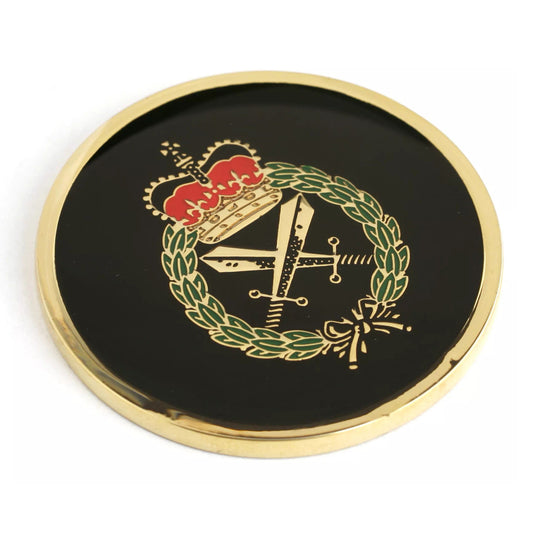 This beautiful 48mm full-color enamel RACMP medallion is a great conversation starter! Show it off or give it away, and you're sure to have a fun chat. www.defenceqstore.com.au