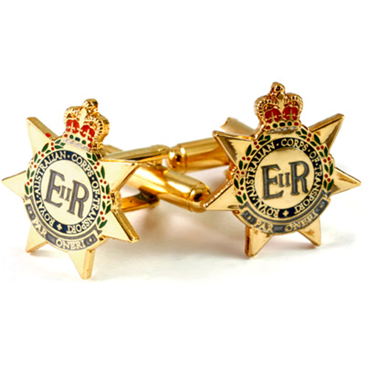 Show your pride and commitment with these sparkling RACT 20mm cuff links. With full colour enamel and gold plating, these gorgeous accessories will bring a touch of style to any work outfit or special occasion. www.defenceqstore.com.au